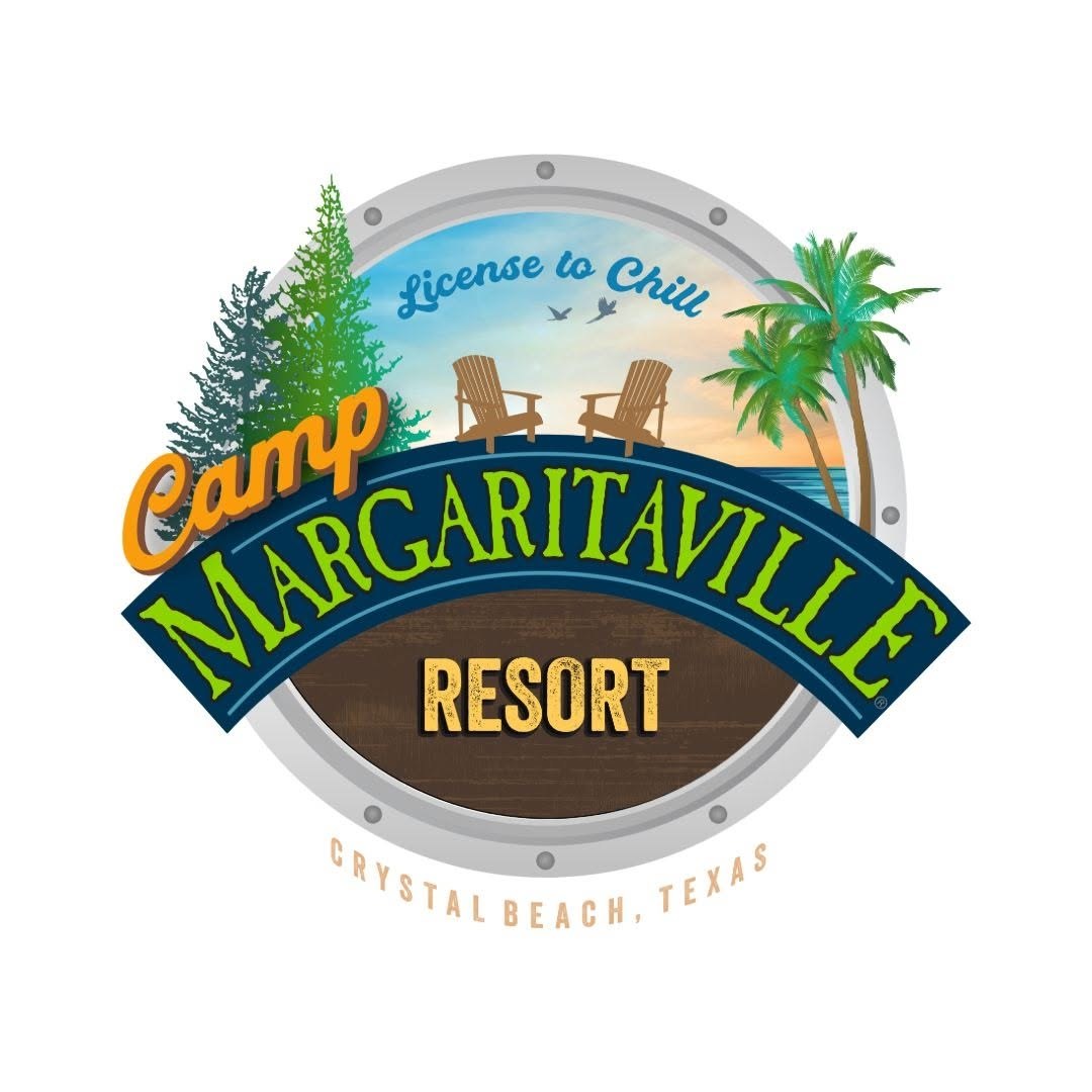 Camp Margaritaville RV Resort logo, Crystal Beach, Texas